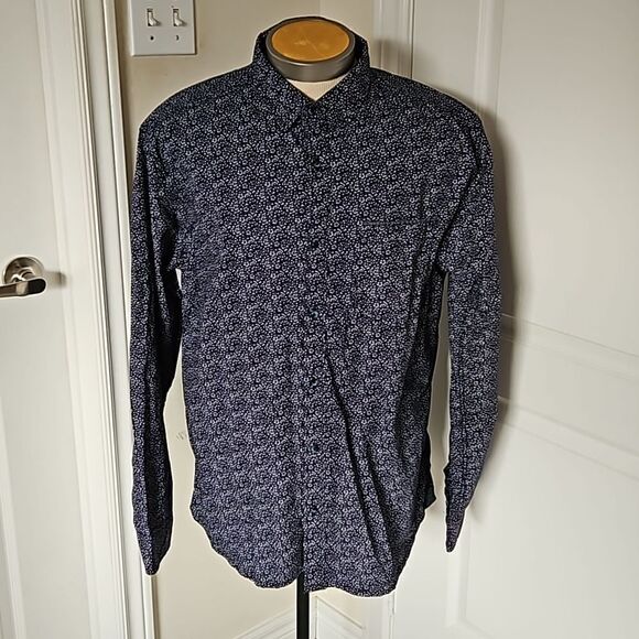 Tailored Recreation Other - Tailored Recreation Men's Button Down Long Sleeves Cotton Shirt Navy Blue 2XL